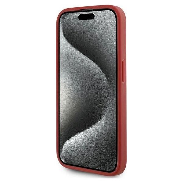 Karl Lagerfeld Karl Lagerfeld KLHCP15LPQDSMGR iPhone 15 Pro 6.1" czerwony/red hardcase Diagonal Quilted Script