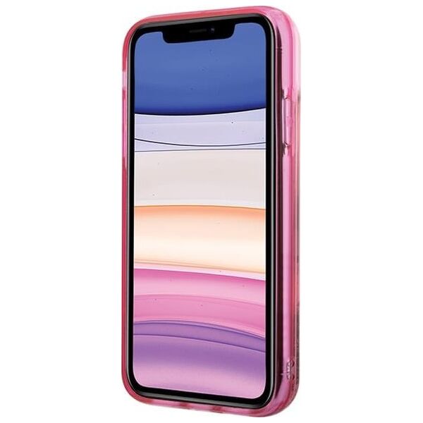 Karl Lagerfeld Karl Lagerfeld KLHCN61LNKHCP iPhone 11/ XR różowy/pink hardcase Glitter Karl Head