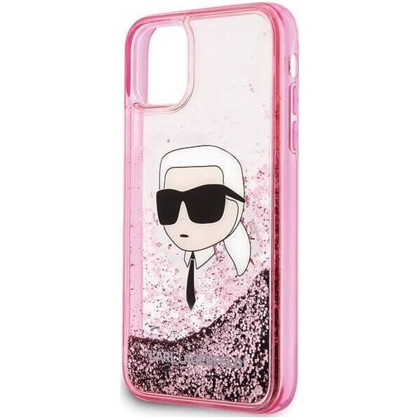 Karl Lagerfeld Karl Lagerfeld KLHCN61LNKHCP iPhone 11/ XR różowy/pink hardcase Glitter Karl Head