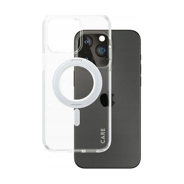 PanzerGlass CARE by PanzerGlass Kickstand Case iPhone 15 Pro Max 6,7" MagSafe srebrny/silver 1415