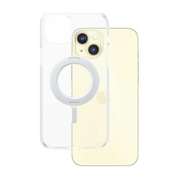 PanzerGlass CARE by PanzerGlass Kickstand Case iPhone 15 Plus 6,7" MagSafe srebrny/silver 1416