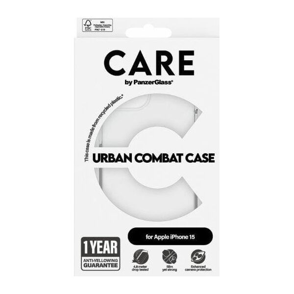 PanzerGlass CARE by PanzerGlass Urban Combat Case iPhone 15 6,1"  przezroczysty/transparent 1421