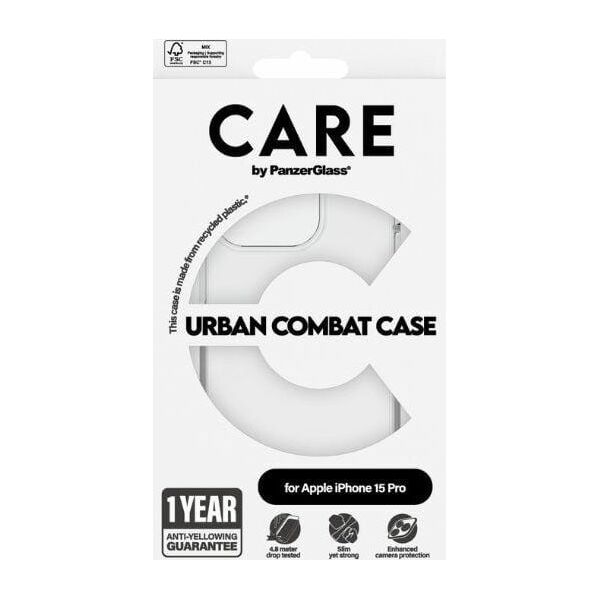 PanzerGlass CARE by PanzerGlass Urban Combat Case iPhone 15 Pro 6,1"  przezroczysty/transparent 1422