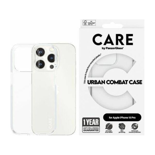 PanzerGlass CARE by PanzerGlass Urban Combat Case iPhone 15 Pro 6,1"  przezroczysty/transparent 1422