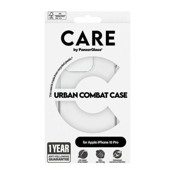 PanzerGlass CARE by PanzerGlass Urban Combat Case iPhone 15 Pro 6,1"  przezroczysty/transparent 1422