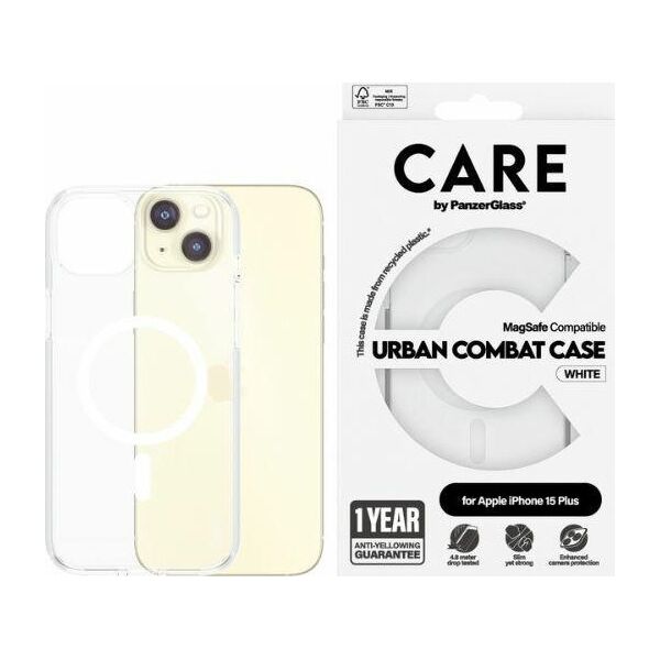 PanzerGlass CARE by PanzerGlass Urban Combat Case iPhone 15 Plus 6,7" MagSafe biały/white 1419