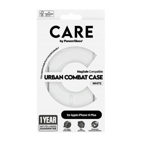PanzerGlass CARE by PanzerGlass Urban Combat Case iPhone 15 Plus 6,7" MagSafe biały/white 1419