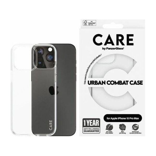 PanzerGlass CARE by PanzerGlass Urban Combat Case iPhone 15 Pro Max 6,7"  przezroczysty/transparent 1424
