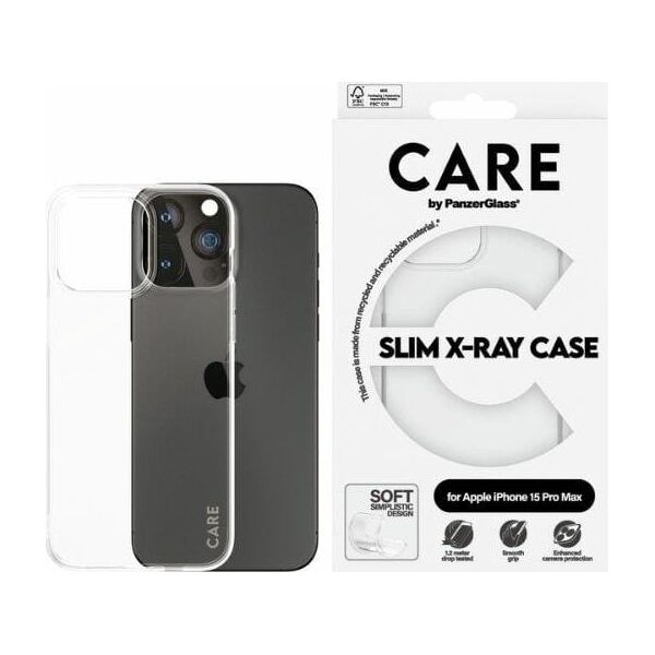 PanzerGlass CARE by PanzerGlass Slim X-Ray Case iPhone 15 Pro Max 6,7" przezroczysty/transparent 1436