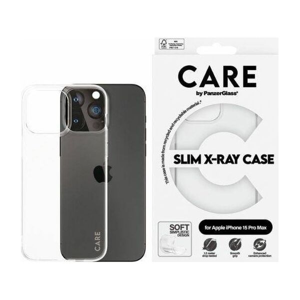 PanzerGlass CARE by PanzerGlass Slim X-Ray Case iPhone 15 Pro Max 6,7" przezroczysty/transparent 1436