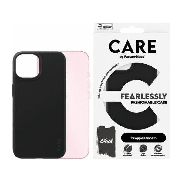 PanzerGlass CARE by PanzerGlass Fearlessly Fashionable Case iPhone 15 6,1" czarny/black 1429