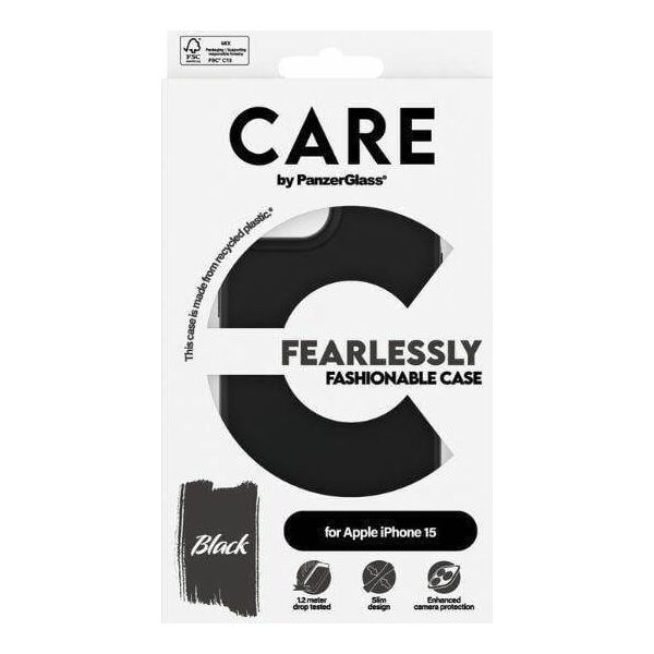 PanzerGlass CARE by PanzerGlass Fearlessly Fashionable Case iPhone 15 6,1" czarny/black 1429
