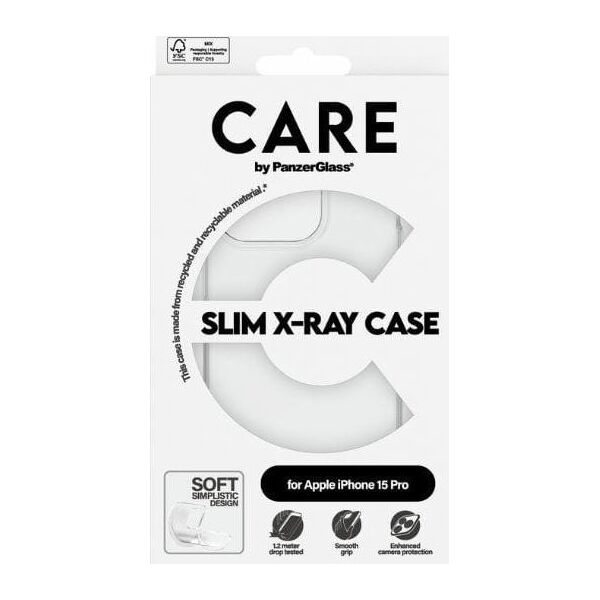 PanzerGlass CARE by PanzerGlass Slim X-Ray Case iPhone 15 Pro 6,1" przezroczysty/transparent 1434