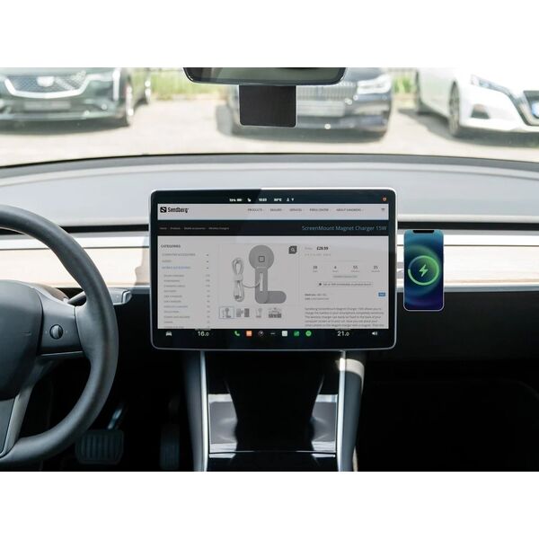 Ładowarka Sandberg ScreenMount Magnet Charger 15W