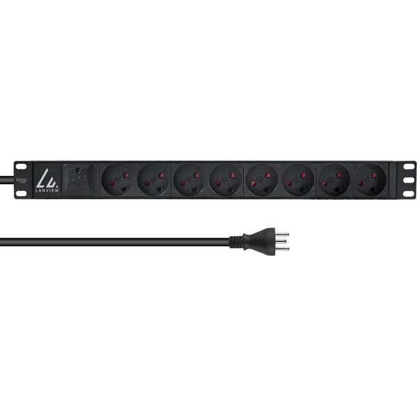 Listwa zasilająca Lanview 19`` rack mount power strip,