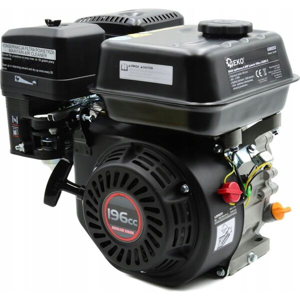 Geko Silnik spalinowy 6,5HP Loncin 196cc 19mm EURO 5 (1)