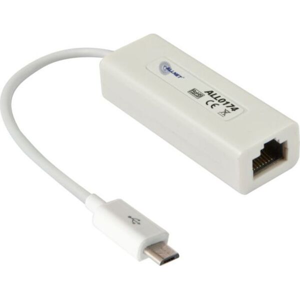 Szafa Sonstige ALLNET Micro USB 2.0 -> Fast Ethernet RJ45 Netzwerkkarte ALL0174 ALLTRAVEL