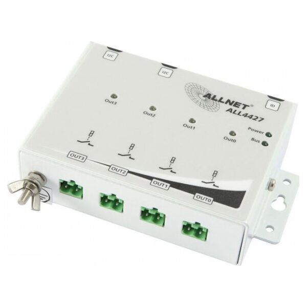 System przekazu sygnału AV Allnet ALLNET MSR IO ALL4427 / 4 Port 250V/10A Relais im Gehäuse AUSGANG