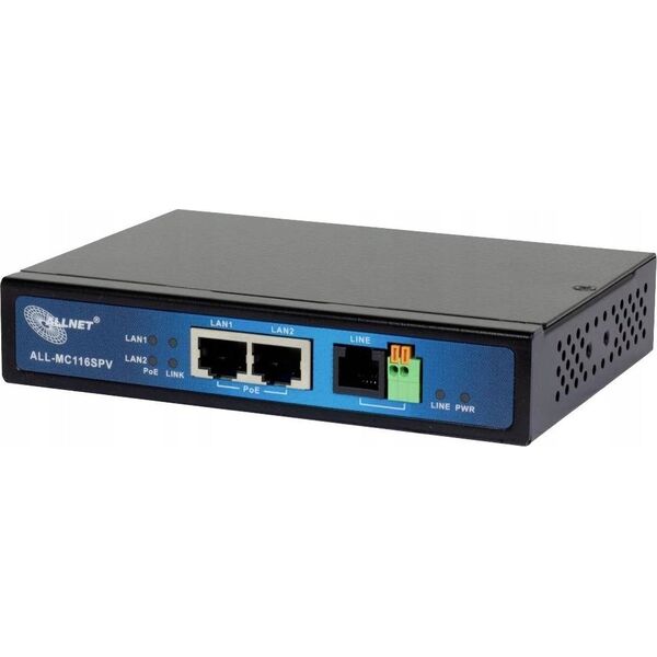Modem Allnet Z ALLNET ISP Bridge Modem VDSL2 mit Vectoring/Point-to-Point Slave-Modem & 2x PoE IEEE802.3at Ports unmanaged ALL-MC116SPV-VDSL2