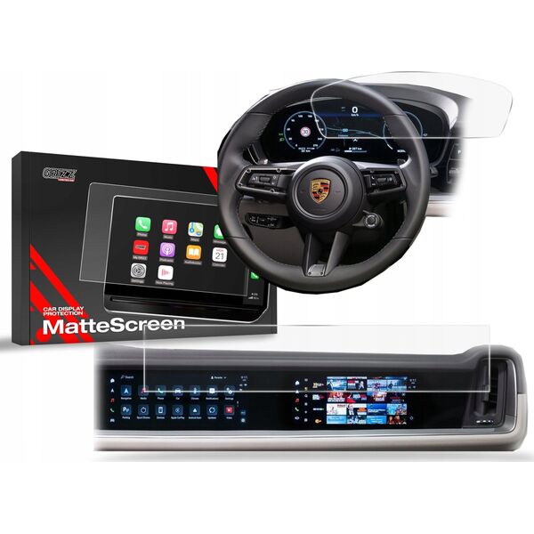 GrizzGlass Folia matowa GrizzGlass CarDisplay Protection do Porsche Cayenne 3 12,3" + 10,9“ 2023-2024 [2w1]