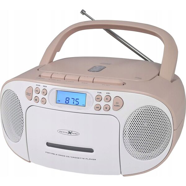 Radioodtwarzacz Reflexion Reflexion RCR2260 Boombox weiß/pink
