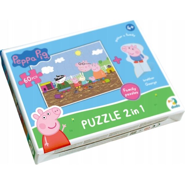 Dodo *****Puzzle 60el Peppa Pig z figurk.DOB5765 05765