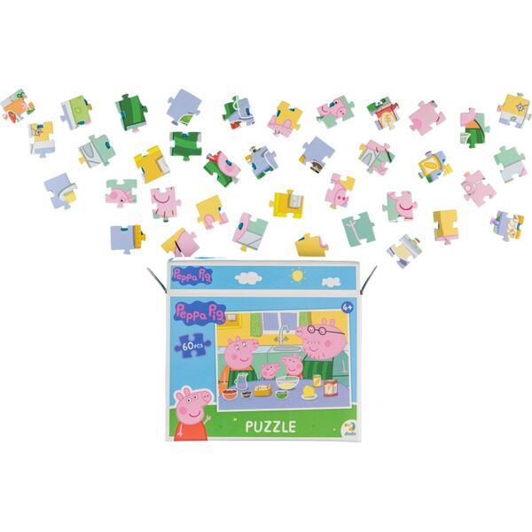Dodo PUZZLE ŚWINKA PEPPA W KUCHNI 60 ELEMENTÓW DO UŁOŻENIA DLA NAJMŁODSZYCH