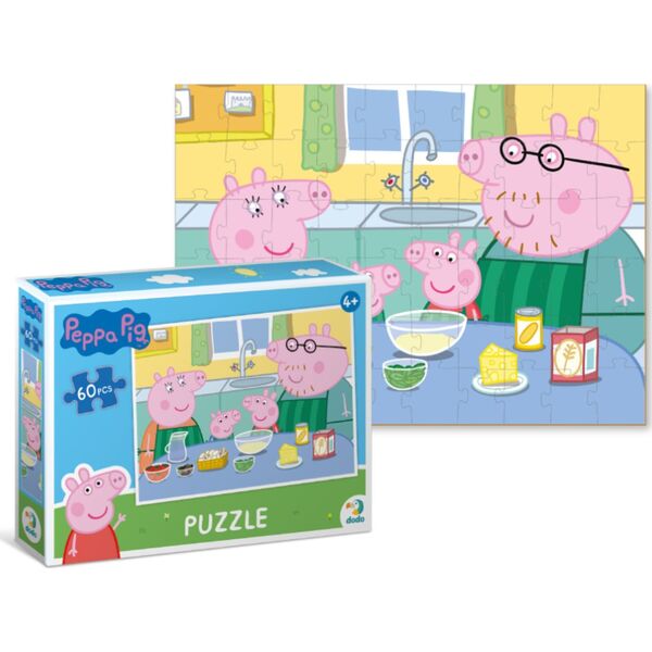 Dodo PUZZLE ŚWINKA PEPPA W KUCHNI 60 ELEMENTÓW DO UŁOŻENIA DLA NAJMŁODSZYCH