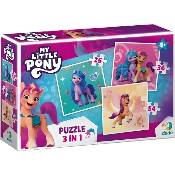 Dodo PUZZLE 3w1 MY LITTLE PONY NIEZWYKŁY ZESTAW UKŁADANEK DLA NAJMŁODSZYCH