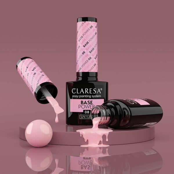 Claresa CLARESA Base Power Baza kauczukowa do paznokci UV/LED 08  5g