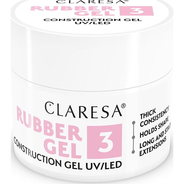 Claresa CLARESA Rubber Gel Żel do budowania i przedłużania paznokci 03 - 45 g