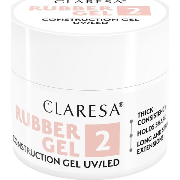 Claresa CLARESA Rubber Gel Żel do budowania i przedłużania paznokci 02 - 90 g