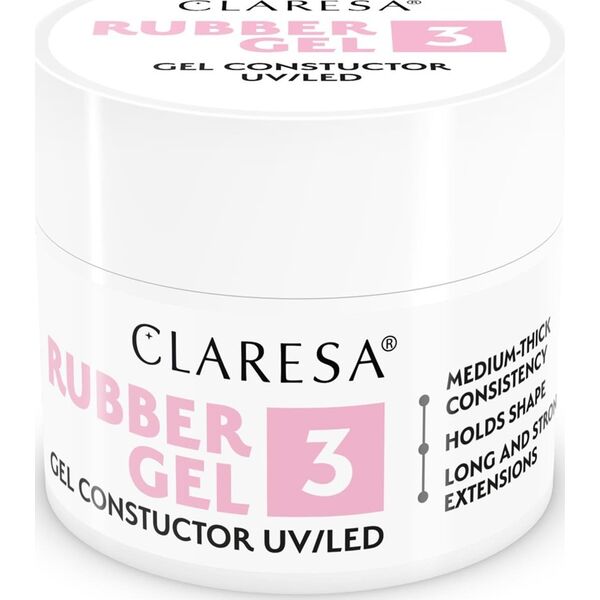 Claresa CLARESA Rubber Gel Żel do budowania i przedłużania paznokci 03 - 90 g