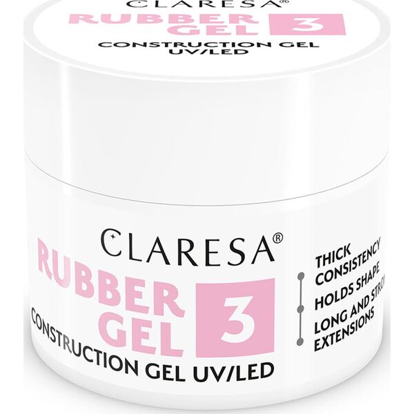 Claresa CLARESA Rubber Gel Żel do budowania i przedłużania paznokci 03 - 90 g