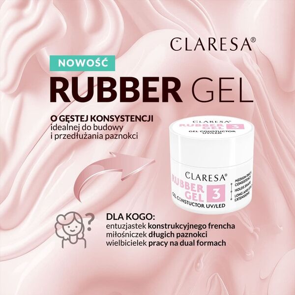 Claresa CLARESA Rubber Gel Żel do budowania i przedłużania paznokci 05 - 45 g