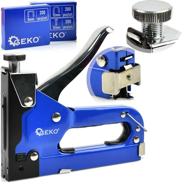 Geko Zszywacz 3w1 + komplet zszywek 600szt