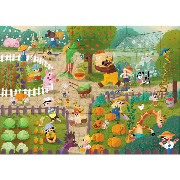 Dodo Puzzle "Wimmelpuzzle - Lato na wsi" Układanka 60 Elementów Karty Zadań