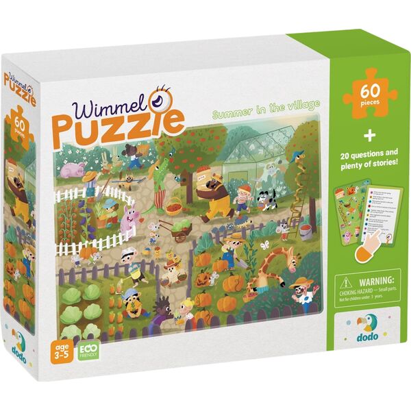 Dodo Puzzle "Wimmelpuzzle - Lato na wsi" Układanka 60 Elementów Karty Zadań