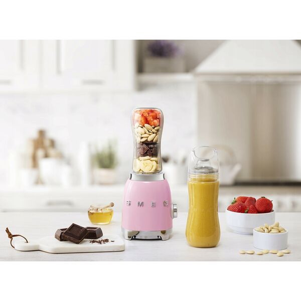 Blender kielichowy Smeg Mikser z Tworzywa Sztucznego Smeg PBF01PKEU Różowy 300 W 600 ml