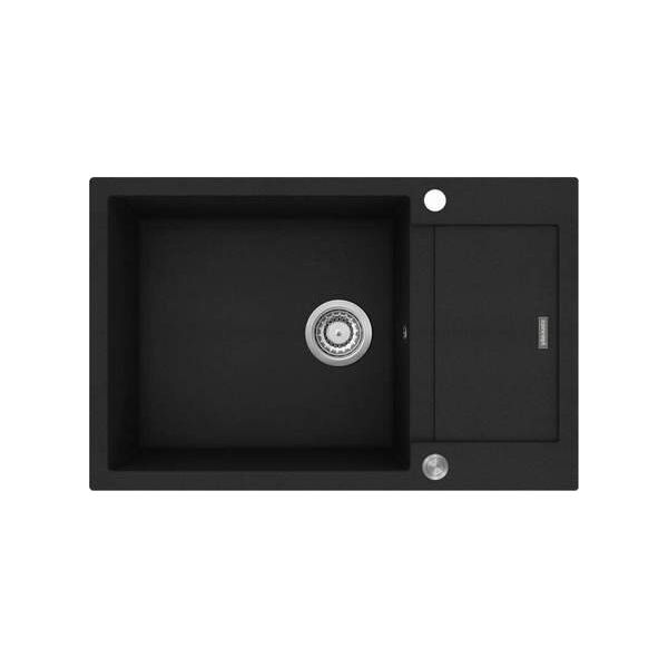 Zlewozmywak Concept Zlewozmywak kuchenny granitowy z ociekaczem CZARNY DG05L60bc