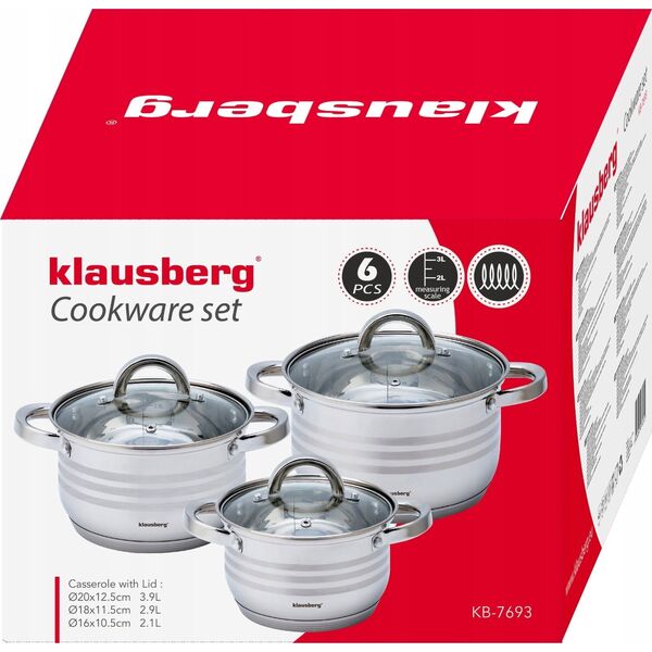 Klausberg Zestaw Garnków 6 Elementów Klausberg Kb-7693 Lumarko!