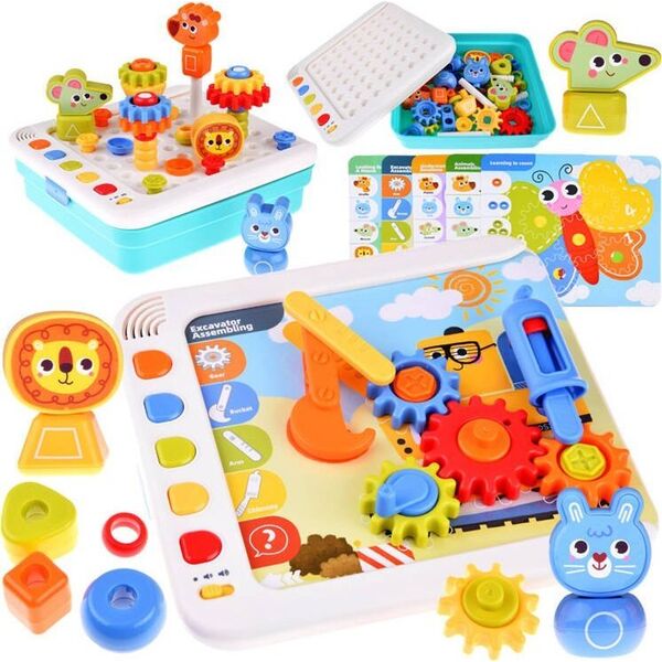 Jokomisiada Hola interaktywny Panel nauka emocji liczb figur Montessori ZA4652