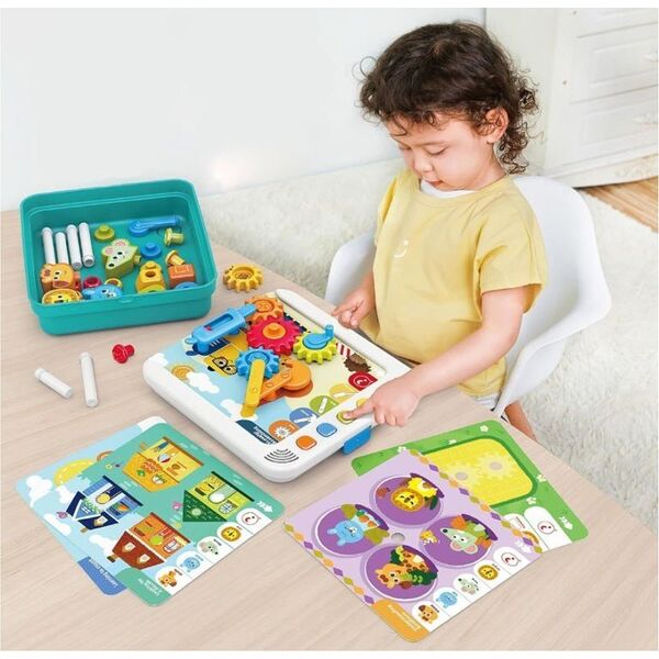 Jokomisiada Hola interaktywny Panel nauka emocji liczb figur Montessori ZA4652