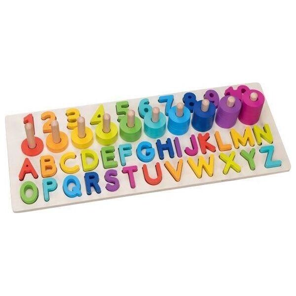 Goki Litery i cyfry - puzzle alfanumeryczne układanka montessori - 91 el.