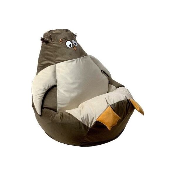 Go Gift Pufa worek sako SOWA brąz-beż L 105x80