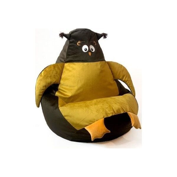 Go Gift Pufa worek sako SOWA brąz-złoty XL 130x90
