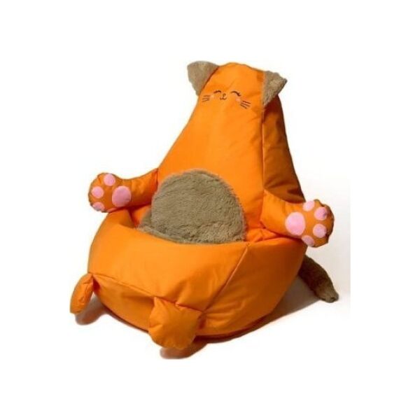 Go Gift Pufa worek sako KOTEK pomarańczowy L 105x80