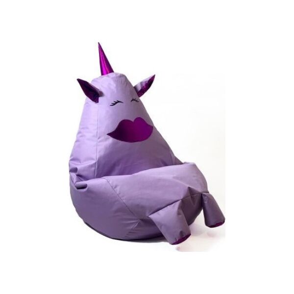Go Gift Pufa worek sako JEDNOROŻEC Z USTAMI fiolet L 105x80
