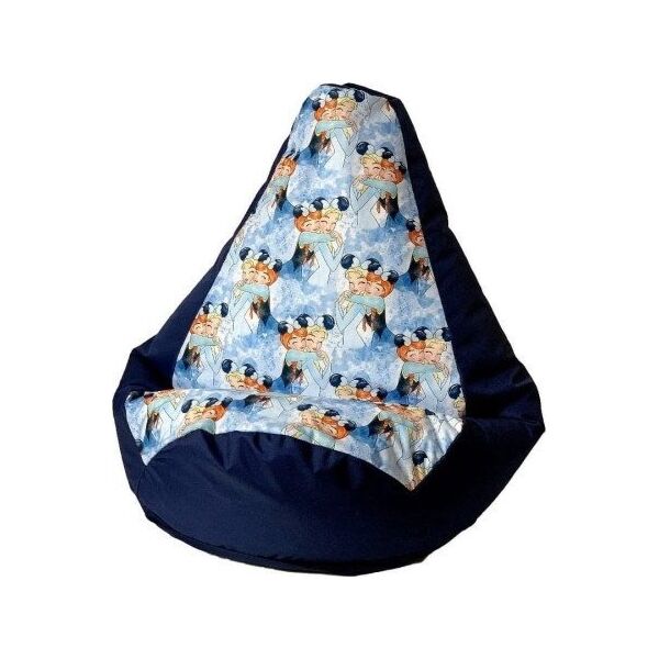 Go Gift Pufa worek sako GRUSZA DRUK granatowy-Kraina Lodu L 105x80