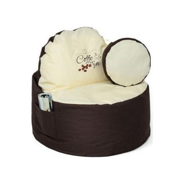 Go Gift Pufa worek sako COFFEE brązowy-beżowy XXL 120x80